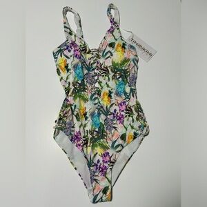 NEW TiniBikini Swimwear One Piece Swimsuit Tropical Floral Print Size XS